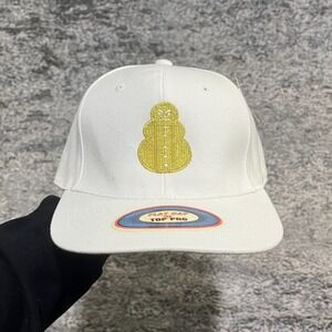 NWT Vintage 2000s Jeezy Snowman Hat Fitted Mens 7 1/2 White Embroidered Hip-Hop